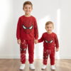 Βρεφικό Σετ Χοντρές Φόρμες Φούτερ, Μπλούζα και Παντελόνι με Σχέδιο Υπερήρωα - Κόκκινο (ΣΠΑΙ-111990)