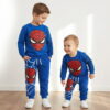 Βρεφικό Σετ Χοντρές Φόρμες Φούτερ, Μπλούζα και Παντελόνι με Σχέδιο Υπερήρωα - Μπλε (ΣΠΑΙ-112040)