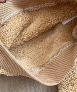 Βρεφικό Χειμερινό Σετ Μπλούζα και Παντελόνι Fleece με Σχέδιο Αρκουδάκι – Μπεζ (112565)