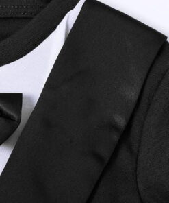 Βρεφικό Luxury Φορμάκι Εξόδου Ολόσωμο Στυλ Σμόκιν – Μαύρο (113162)