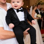 Βρεφικό Luxury Φορμάκι Εξόδου Ολόσωμο Στυλ Σμόκιν - Μαύρο (113162)