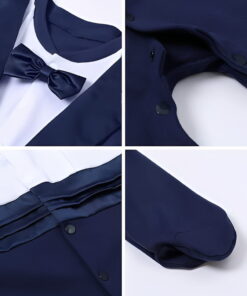 Βρεφικό Luxury Φορμάκι Εξόδου Ολόσωμο Στυλ Σμόκιν – Σκούρο Μπλε (113147)