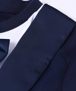 Βρεφικό Luxury Φορμάκι Εξόδου Ολόσωμο Στυλ Σμόκιν – Σκούρο Μπλε (113147)